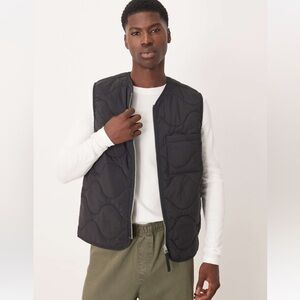 MR PORTER x ARKET Quilted Zip Vest Men’s XL blue Black NWT Minimalist layering